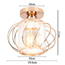 GobekUsa Iron Round Crystal Ceiling Chandelier for Modern Indoor Lighting