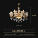 GobekUsa Elegant Crystal Chandelier for Living Room, Dining Room, and Bedroom