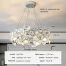 GobekUsa Crystal LED Chandelier: Modern Nordic Style Luxury Pendant Light for Living, Bedroom, Dining Room