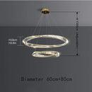 GobekUsa DNA Spiral Crystal Chandelier LED Ring Design for Luxury Living Room