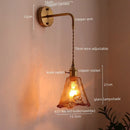 GobekUsa Amber Glass LED Wall Lamps for Living Room and Bathroom Mirror Lighting