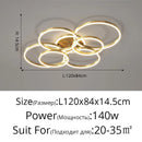 GobekUsa LED Chandelier: Modern Living Study Bedroom Lamps, Round Rings Foyer Chandeliers Luminaire