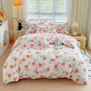 GobekUsa Cotton Stripe Comforter Cover Set for Single Double Bed - Autumn Winter