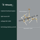 GobekUsa Gold Branch LED Chandelier for Duplex Villa Staircase - Modern Indoor Lighting