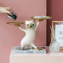GobekUsa Cat Tray Sculpture Home Decor Statues Office Table Desk Accessorie Storage