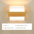GobekUsa LED Wooden Wall Lamp for Modern Bedroom Decor