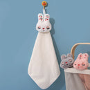 GobekUsa Cartoon Rabbit Coral Velvet Hand Towel - Quick Dry Kitchen Bathroom Cleaning Towel