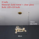 GobekUsa Branching Bubbles Chandelier in Black and Gold for Modern Dining Room