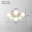 GobekUsa Kids LED Ceiling Light: Iron Sheet Glass Chandelier