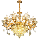 GobekUsa Crystal Luxe Pendant Lamp: Elegant European Style for Living Room and Restaurant