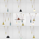 GobekUsa Glass Chandelier: Adjustable Shape, LED Decorative Lamps for Restaurant, Bedroom, Bar.