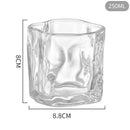 GobekUsa Iceberg Glass Cup - 250ml Clear Irregular Shape Coffee Cup