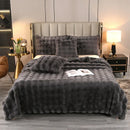 GobekUsa Bubble Rabbit Velvet Blanket: Soft Plush Sofa Cover for All Seasons