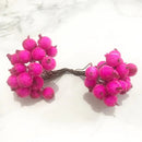 GobekUsa 200pcs Mixed Rose Red Flower Cherry Stamen Berries Bundle for DIY Decor
