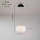GobekUsa Glass Ball Pendant Light: Modern Milky White LED Hanging Lamp for Dining Table