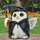 GobekUsa Gothic Owl Reaper Sculptures Grim Statue Halloween Home Decor