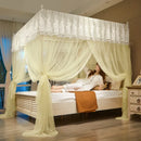 GobekUsa Lace Palace Mosquito Net Tent for Queen/Double Bed with Stainless Steel Frame