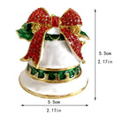 GobekUsa Christmas Jewelry Trinket Box Wedding Ring Holder Dressing Table Decoration Gift