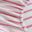 GobekUsa Cotton Stripe Fitted Sheet- Single Cozy Mattress Cover with Elastic Band