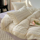 GobekUsa Lavender Lace Bedding Set: Single Queen Size Duvet, Sheet, Pillowcases