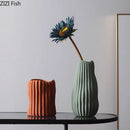 GobekUsa Irregular Ceramic Vase for Modern Floral Arrangement & Room Decor