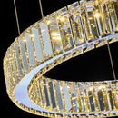 GobekUsa Golden Crystal Chandelier: Nordic Modern Luxury LED Hanging Halo for Living Room
