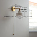 GobekUsa Clear Glass LED Wall Lights Pull Chain Switch Modern Bedside Lamp