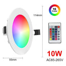 GobekUsa Dimmable RGB LED Downlight 10W/15W Ceiling Spot Light with Remote Control