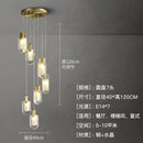 GobekUsa Crystal Loft Chandelier for Staircase, Living Room, and Apartment Luxe Lighting