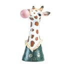 GobekUsa Animal Bust Succulent Vase Hand-Painted Resin Figure with Giraffe/Zebra/Bear/Panda Blowing Bubbles