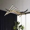 GobekUsa LED Wave Pendant Chandeliers for Living Dining Room Restaurant