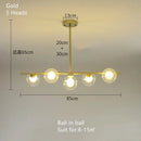 GobekUsa Glass Ball Chandelier - Modern LED Pendant Lamp for Home Decor