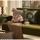 GobekUsa Cat Print Velvet Cushion Cover