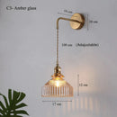 GobekUsa Glass Shade LED Wall Lamp Switched Nordic Light for Luxury Living Room