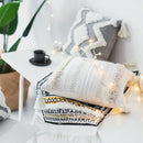 GobekUsa Lace Tassel Cushion Tufted Sofa Pillowcase for Office Chair Pad