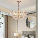 GobekUsa Crystal Chandelier Ceiling Light for Living Room Bedroom Dining Room