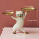 GobekUsa Cat Figurines Storage Tray Key Holder Decoration Gift