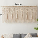 GobekUsa Boho Macrame Door Curtain Handmade Cotton Rope Wall Hanging Tapestry Boujee Decor