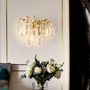 GobekUsa Crystal LED Wall Light Sconces for Living Room Bedroom, Modern Interior Wall Lamp