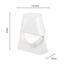 GobekUsa Abstract Glass Vase with Marble Base for Home Decoration