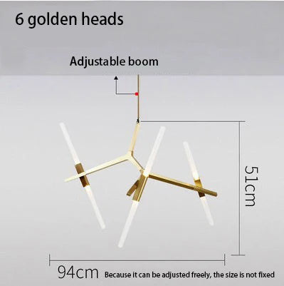 GobekUsa LED Chandelier: Modern Gold Black Ceiling Pendant for Kitchen Dining Living Bedroom, photo 17 of 20