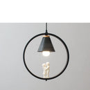 GobekUsa Iron Ring Pendant Lights Children Bedroom Hanging Lamps LED Bird Fixtures