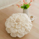 GobekUsa 3D Flowers Pillows - White Petal Cushions for Home Decor in 50x50cm Size
