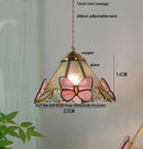 GobekUsa Butterfly Tiffany Glass Pendant Lamp Modern Nordic LED Hanging Light