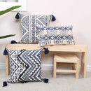 GobekUsa Ethnic Geometric Printed Tufted Tassels Cushion Cover for Sofa Living Room