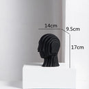 GobekUsa Geometric Ceramic Head Sculpture | Golden Alien Figurine