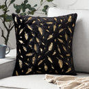 GobekUsa Bronzed Feather Style Plush Pillowcase - Festive Home Decor
