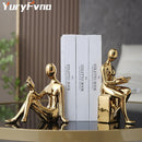 GobekUsa Abstract Figure Bookend Set for Stylish Home Decor & Study Room Ornaments