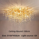GobekUsa Crystal Luxury Ceiling Chandelier: Modern Living Dining Bedroom Pendant Lights