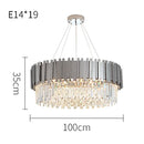GobekUsa Crystal LED Chandelier Suspension Lighting for Foyer